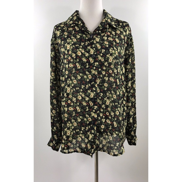 La Donna Sheer Floral Long Sleeve - Picture 1 of 7